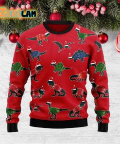 Amazing Dinosaurs Christmas Red Ugly Sweater