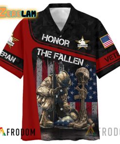 American Flag Honor The Fallen Veteran Hawaii Shirt