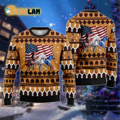 American Horse 3d All Over Printed Shirts For Men And Women Ugly Sweaters