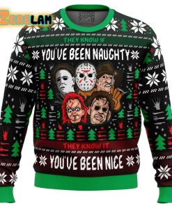 An Ugly Slasher Horror Movie Christmas Ugly Sweater