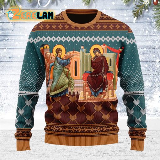 Annunciation Of The Mother Of God Christmas Ugly Sweater