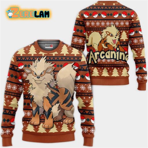 Arcanine Pokemon Xmas Ugly Sweater Christmas