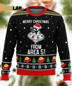 Merry Xmas From Area Aliens Ugly Sweater