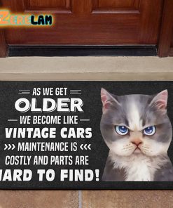 As We Get Older We Become Like Vintage Cars Cat Doormat