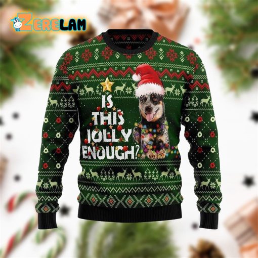 Australian Cattle Dog Jolly Ugly Sweater Christmas