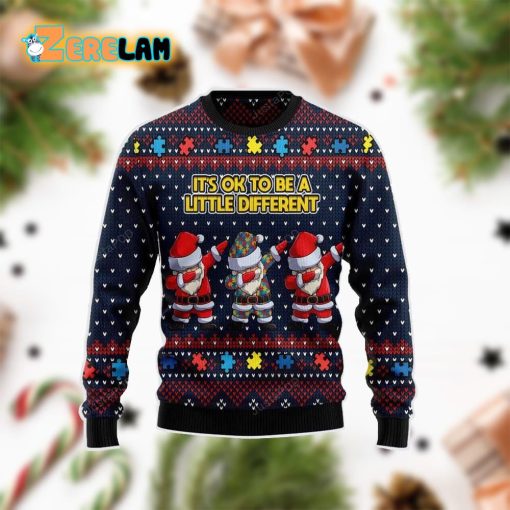 Autism Awareness Santa Claus Ugly Sweater Christmas