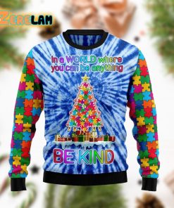 Autism Christmas Tree Funny Family Ugly Christmas Holiday Sweater