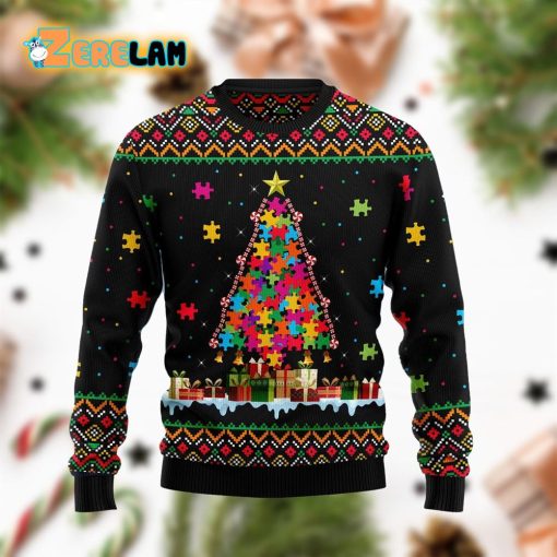 Autism Pattern Funny Ugly Sweater