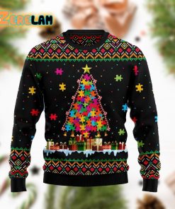 Autism Pattern Funny Ugly Sweater Christmas