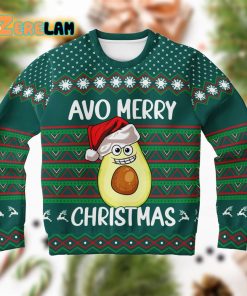 Avo Merry Christmas Green Avocado Ugly Sweater