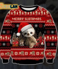 Baby Sloth Santa Christmas Ugly Sweater