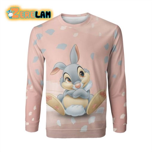 Bambi Thumper 3d Full Over Print Hoodie Sweater
