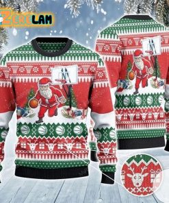 Basketball Santa Dribble Ugly Sweater Christmas
