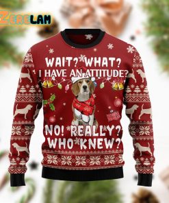 Beagle Attitude Funny Family Ugly Christmas Sweater