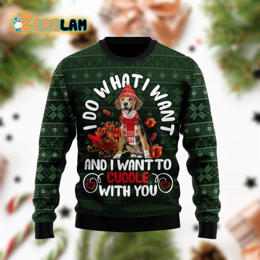 Beagle I Want Funny Family Ugly Sweater Christmas