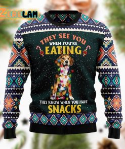 Beagle Snack Funny Family Christmas Ugly Sweater