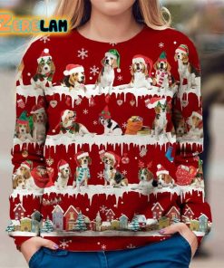 Beagle Snow Christmas Ugly Sweater