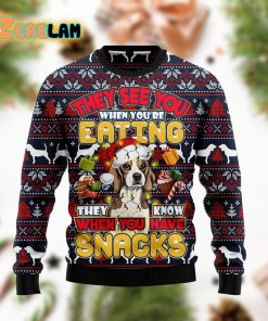 Ugly Sweater Beagle They Know When You Have Snacks