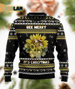 Bee Merry Its Time Funny Family Ugly Sweater Christmas
