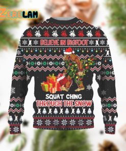 Believe In Bigfoot Ugly Sweater Christmas