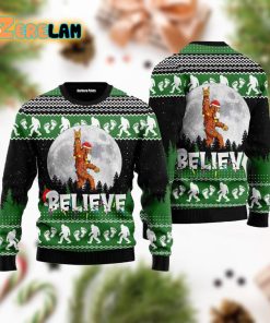 Bigfoot Believe Ugly Sweater Christmas Gifts