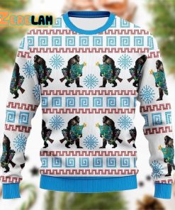 Bigfoot Christmas Snowflakes Ugly Sweater