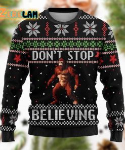 Bigfoot Dont Stop Ugly Sweater Christmas