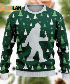 Bigfoot Funny Green Pattern Ugly Sweater Christmas
