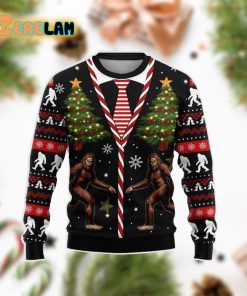Bigfoot Ugly Sweater Christmas For Men