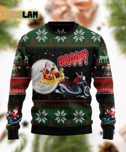 Biker Santa Xmas Funny Ugly Sweater