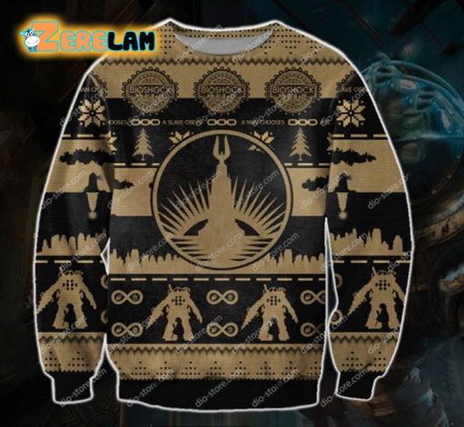 Bioshock Ugly Sweater Christmas All Over Print Sweatshirt