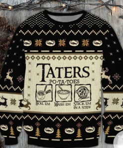Black Lord Of The Rings Taters Potatoes Ugly Sweater Christmas