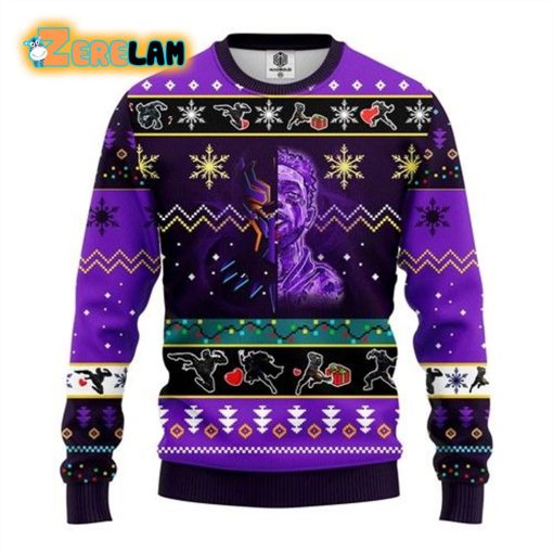 Black Panther Ugly Sweater Avengers Christmas Black