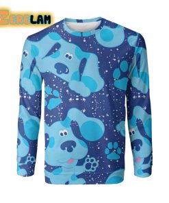 Blues Clues Blue Background 3d Full Over Print Hoodie Sweater