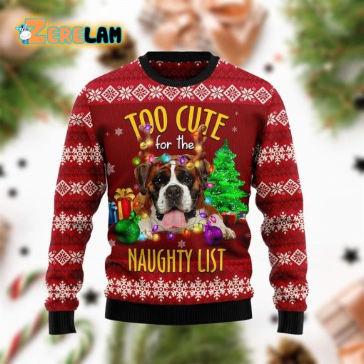 Boxer Too Cute Funny Family Ugly Sweater