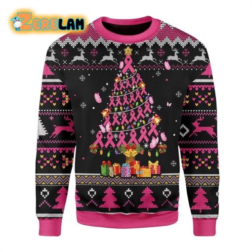 Breast Cancer Awareness Ugly Sweater Christmas