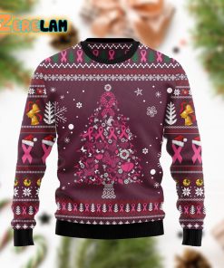 Breast Cancer Christmas Tree Funny Ugly Sweater