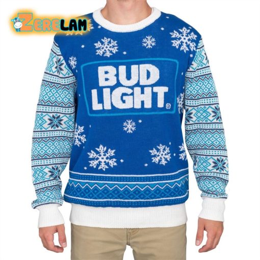 Bud Light Beer Logo Ugly Sweater Christmas