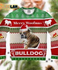 Merry Woofmas Bulldog Ugly Christmas Sweater