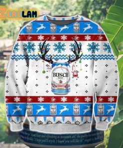 Busch Beer And Deer Ugly Sweater Christmas