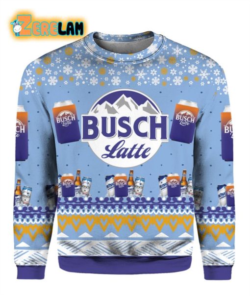 Busch Latte Beer Ugly Sweater Christmas All Over Print Sweatshirt