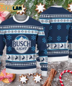 Busch Light Beer Ugly Knitted Christmas 3D Sweater
