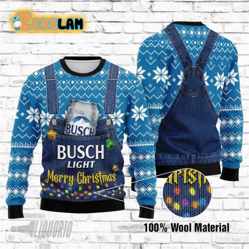 Busch Light Christmas Ugly Sweater