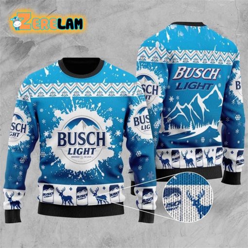 Busch Light Ugly Sweater Christmas All Over Print Sweatshirt
