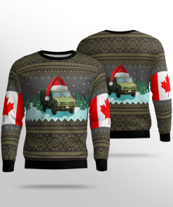 Canadian Army Lsvw Military Truck Ugly Sweater