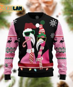 Candy Cane Flamingo Funny Family Ugly Sweater