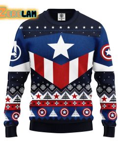 Captain America Costume Ugly Sweater Christmas