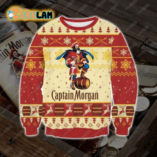 Captain Morgan 3d Print Winter Ugly Sweater Christmas
