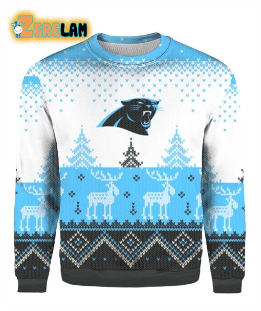 Carolina Panthers Big Logo For Unisex Ugly Christmas Sweater All Over Print Sweatshirt