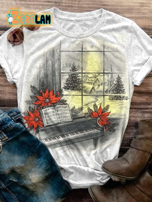 Carols By The Window Crew Neck T-shirt